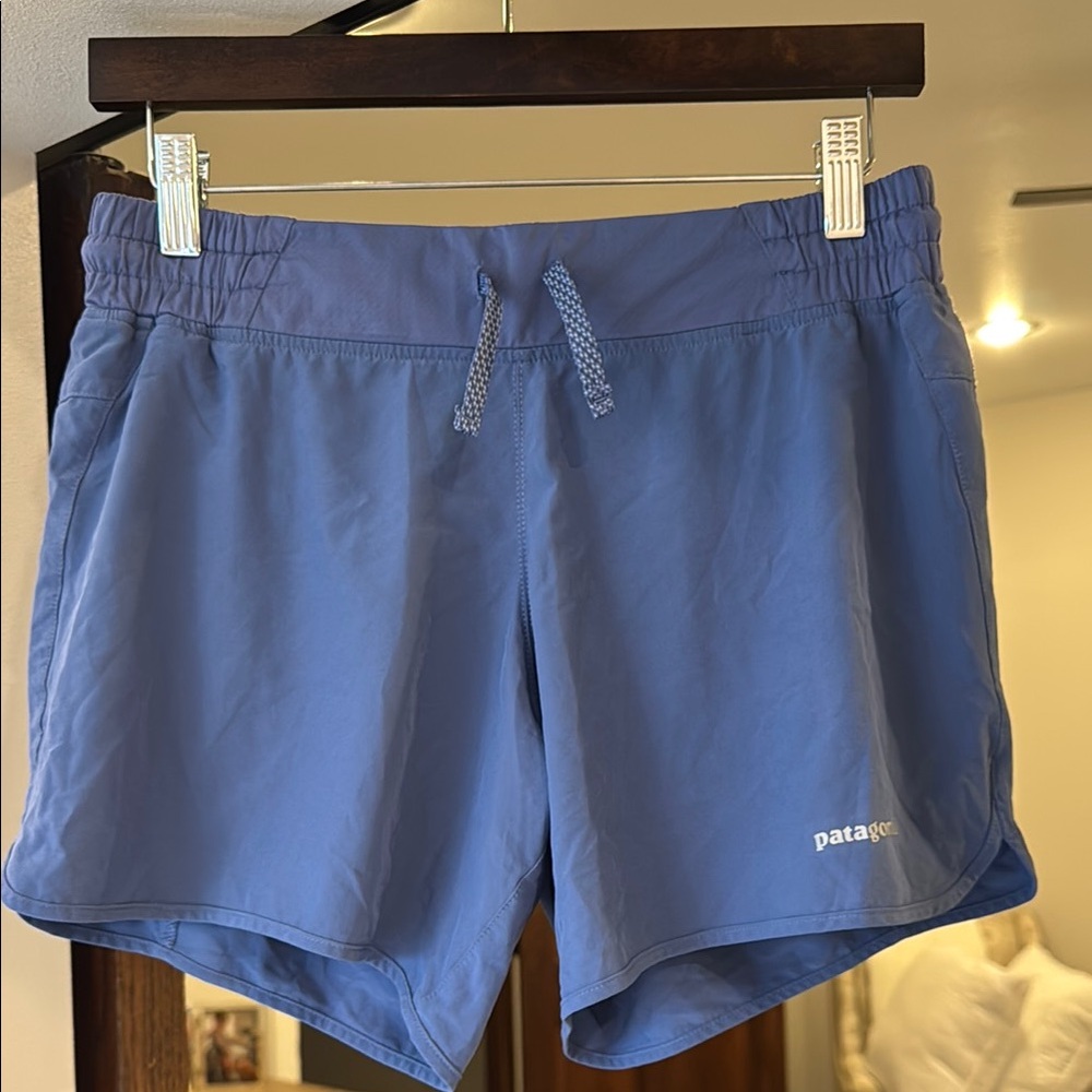 Patagonia Blue Athletic Shorts Lightweight Moisture-Wicking